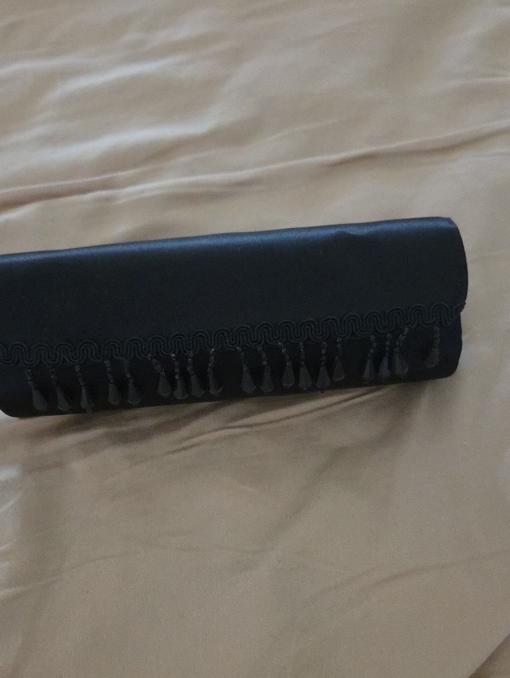 Black Tassel Evening Clutch